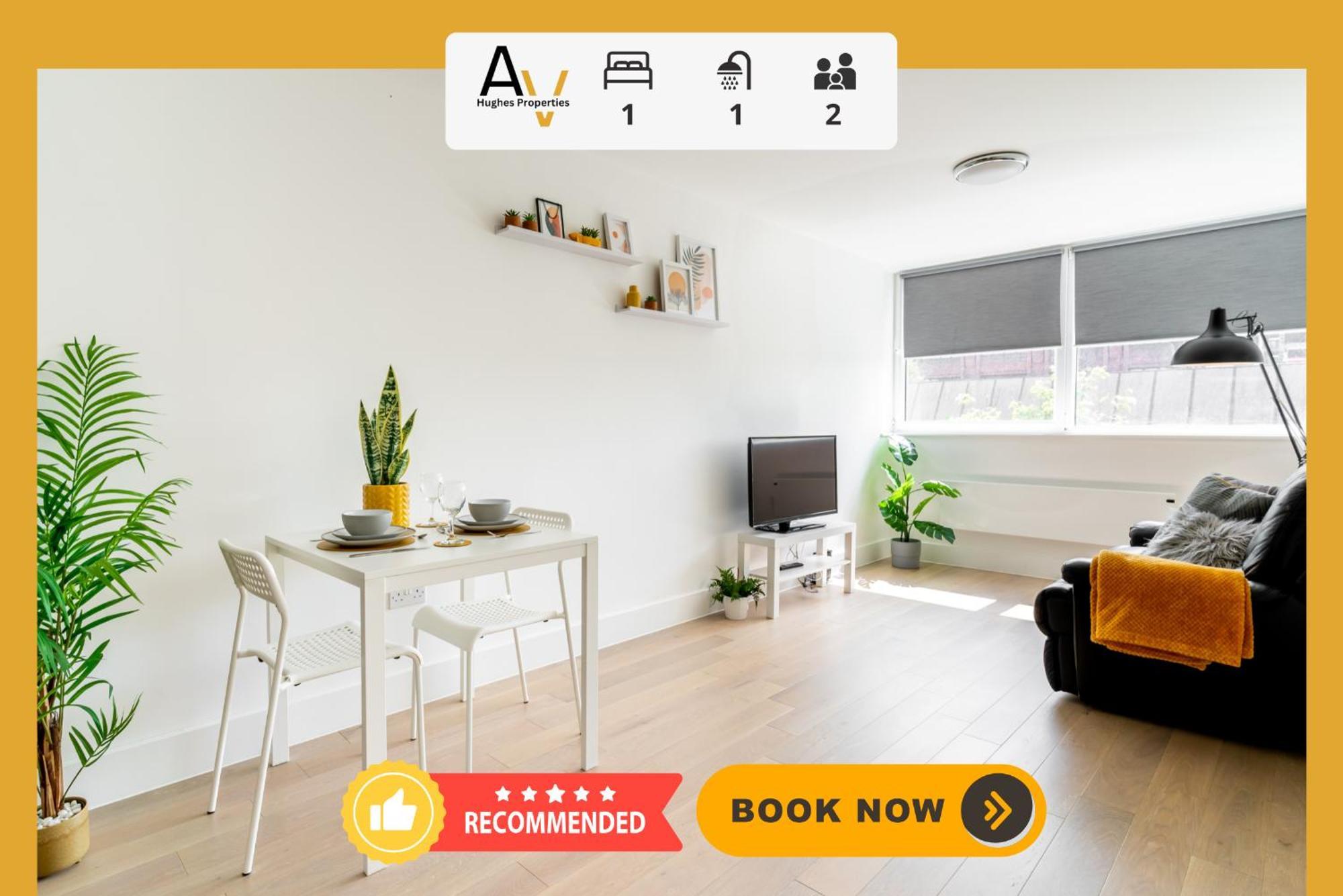 Stylish One-Bedroom Apartment - Free Wi-Fi, 4 Mins From Station, Perfect For Business Stays By Av Hughes Properties 米尔顿凯恩斯 外观 照片